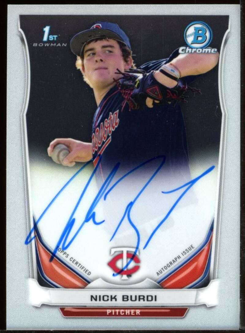 Nick Burdi Card 2014 Bowman Chrome Draft Draft Pick Autographs #BCANB Image 1