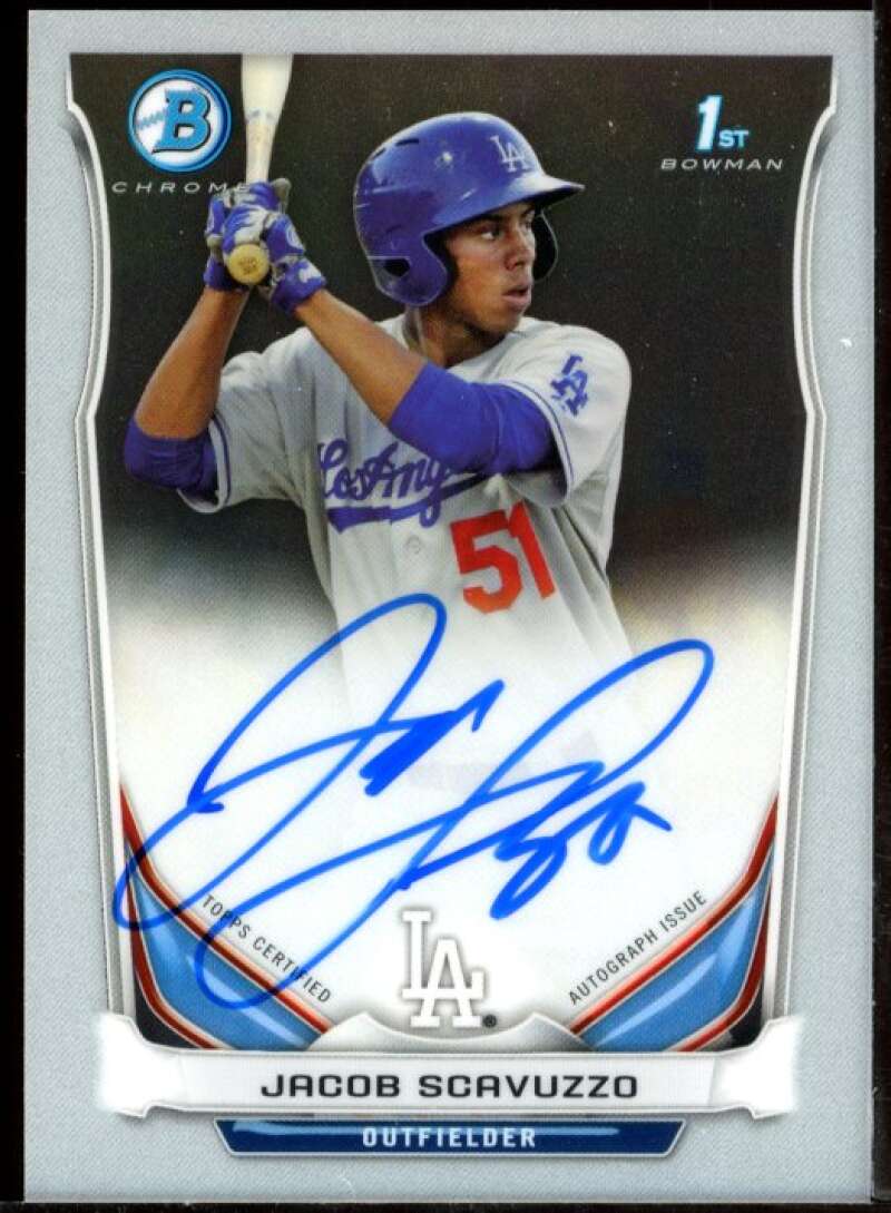 Jacob Scavuzzo Card 2014 Bowman Chrome Prospect Autographs #BCAPJS Image 1