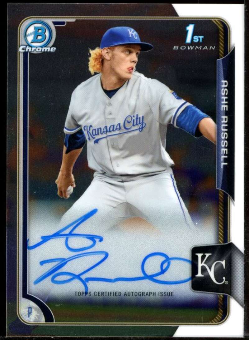 Ashe Russell Card 2015 Bowman Chrome Draft Draft Pick Autographs #BCAAR Image 1