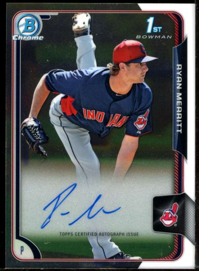 Ryan Merritt Card 2015 Bowman Chrome Prospect Autographs #BCAPRM Image 1