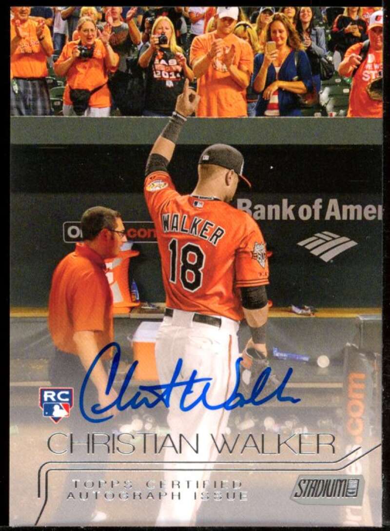 Christian Walker Card 2015 Stadium Club Autographs #SCACW Image 1