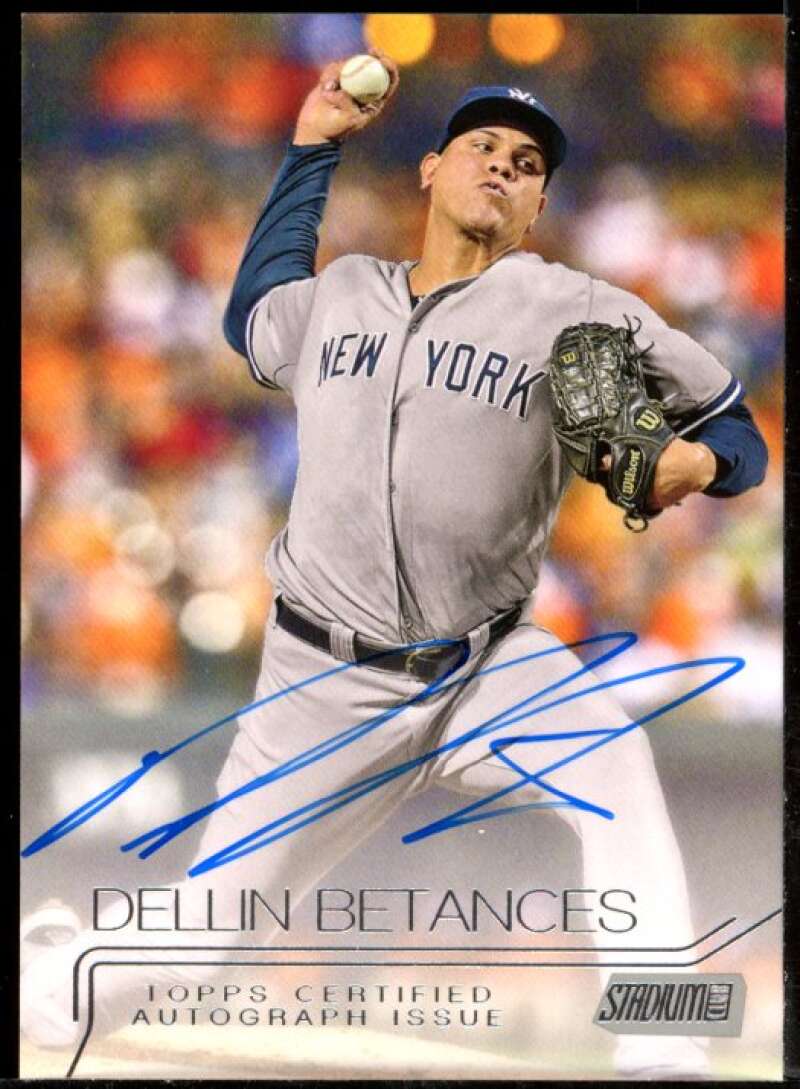 Dellin Betances Card 2015 Stadium Club Autographs #SCADB Image 1