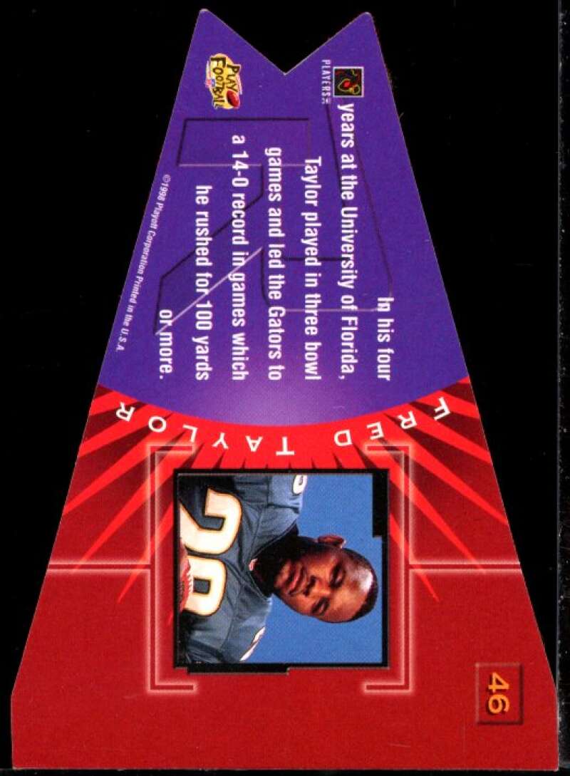 Fred Taylor Rookie Card 1998 Playoff Contenders Pennants Orange Felt #46 Image 2