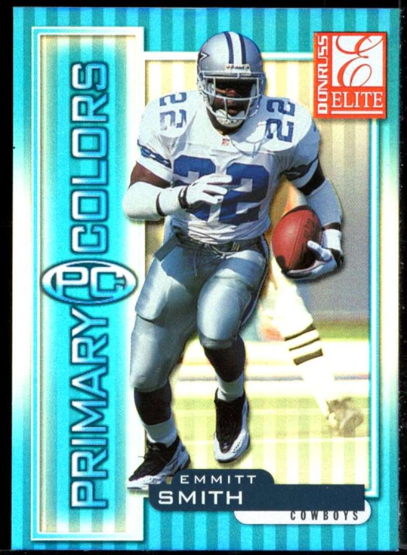 Emmitt Smith Card 1999 Donruss Elite Primary Colors Blue #23 Image 1