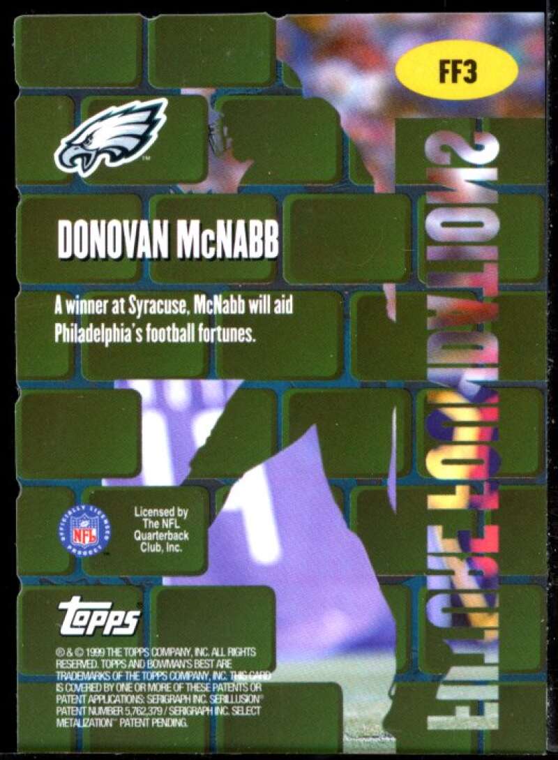 Donovan McNabb Rookie Card 1999 Bowman's Best Future Foundations #FF3 Image 2