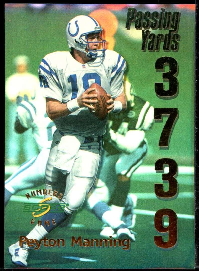 Peyton Manning Card 1999 Score Numbers Game #6 /3739 Image 1