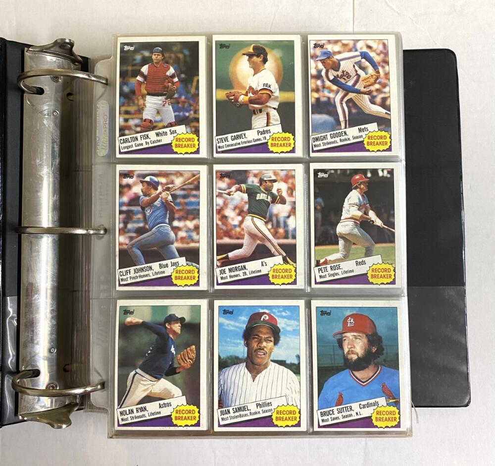 1985 Topps Baseball Hand Collated Binder Set 1-792 Image 1