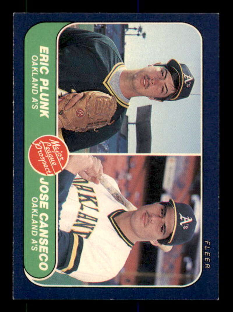 Jose Canseco Rookie Card 1986 Fleer #649 Image 1