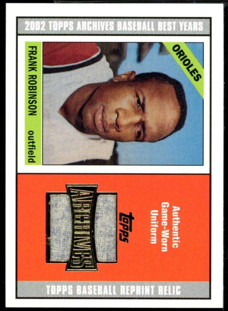 Frank Robinson 66 Card 2002 Topps Archives Uniform Relics #TURFR Image 1