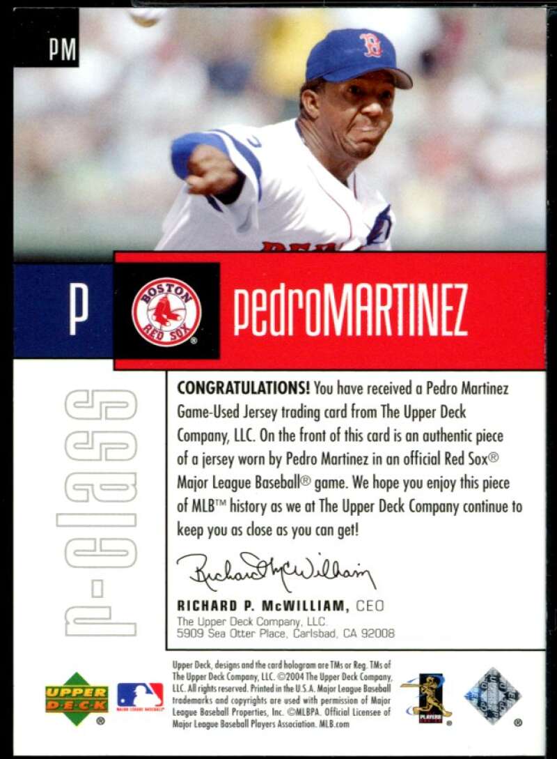 Pedro Martinez Card 2004 Upper Deck r-class Jersey #PM Image 2