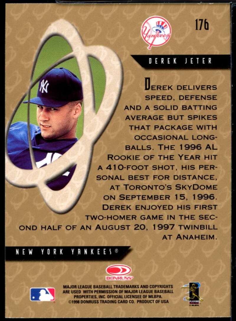 Derek Jeter PP GS Card 1998 Donruss Preferred Seating #176 Image 2