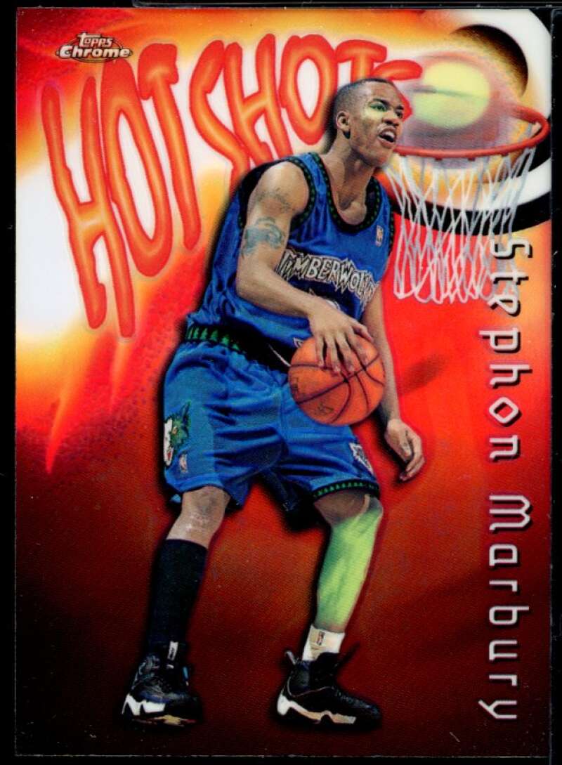 Stephon Marbury Card 1997-98 Topps Chrome Season's Best Refractor #SB29 Image 1