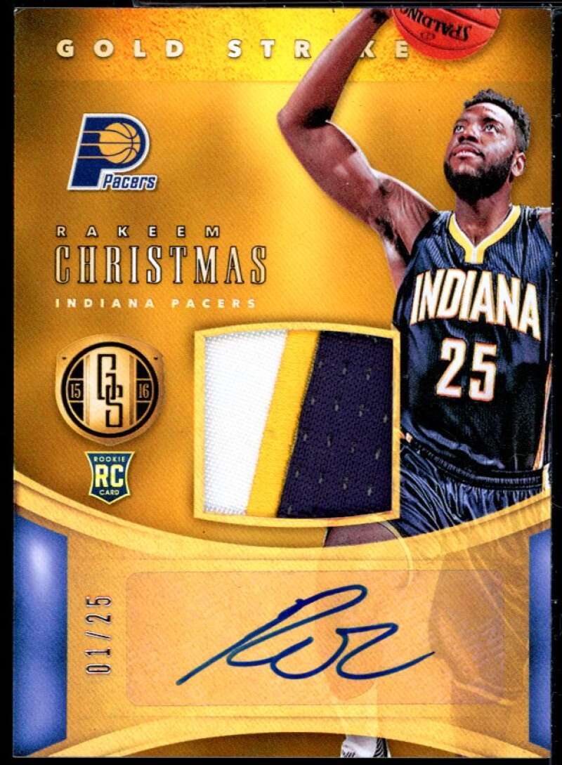 Rakeem Christmas 2015-16 Panini Gold Standard Gold Strike Jersey Auto Prime #5 Image 1