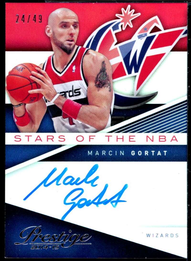 Marcin Gortat Card 2014-15 Prestige Premium Stars of the NBA Signatures #14 /49 Image 1