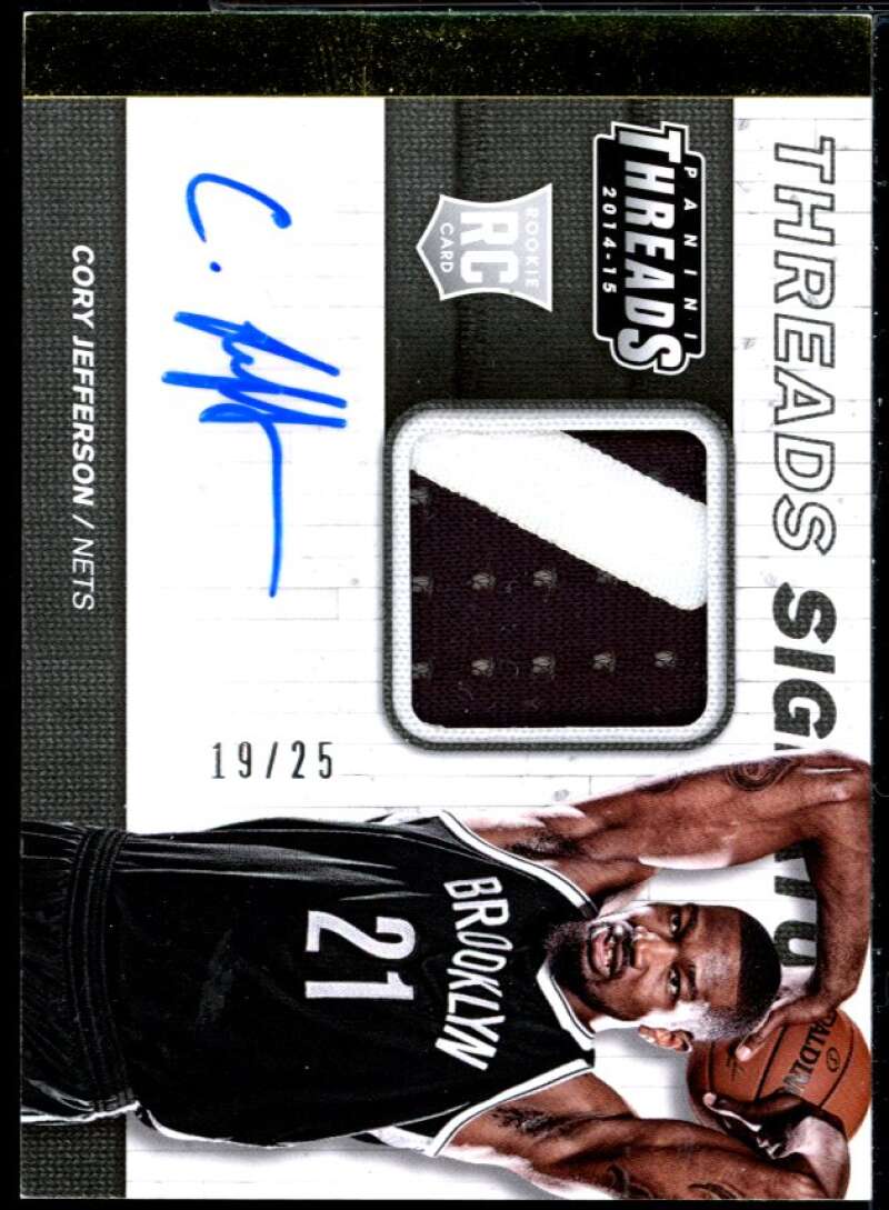 Cory Jefferson Card 2014-15 Panini Threads Rookie Threads Signatures Prime #21 Image 1