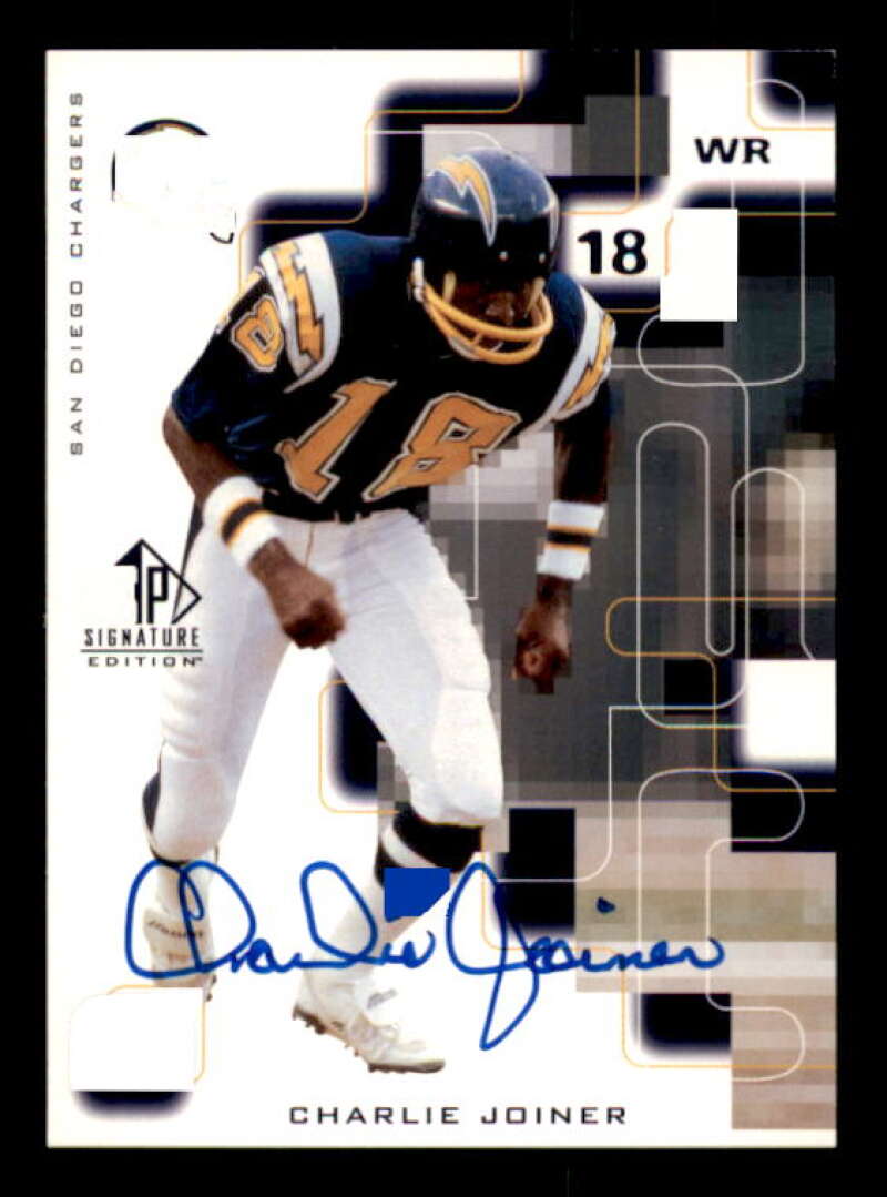 Charlie Joiner Card 1999 SP Signature Autographs #CJ Image 1