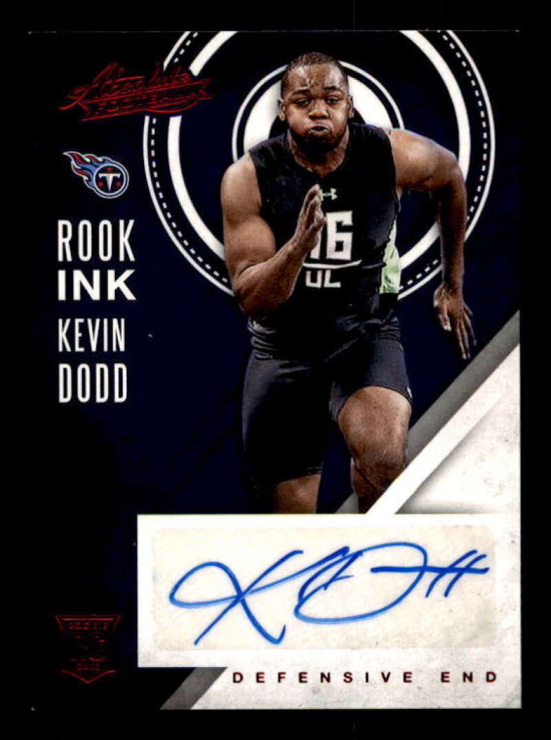 Kevin Dodd Rookie Card 2016 Absolute Rook Ink Blue #33 Image 1