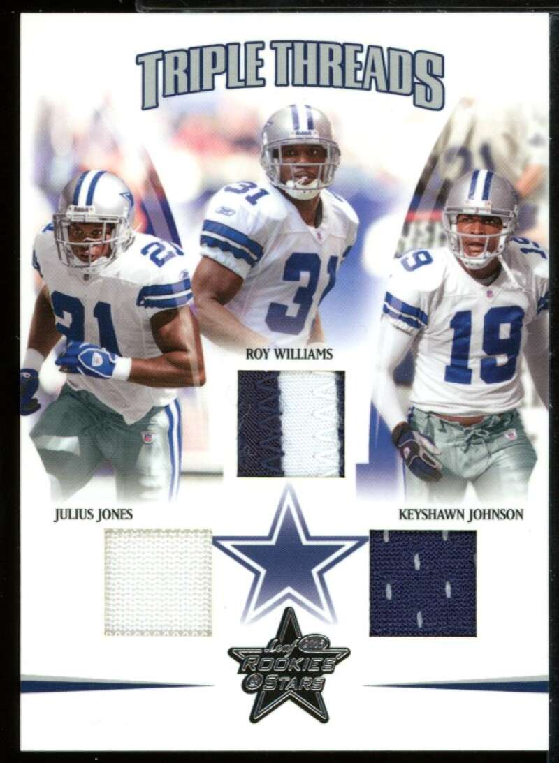 Julius Jones/Williams/ Johnson 2005 Leaf Rookies and Stars Triple Threads #TT4 Image 1