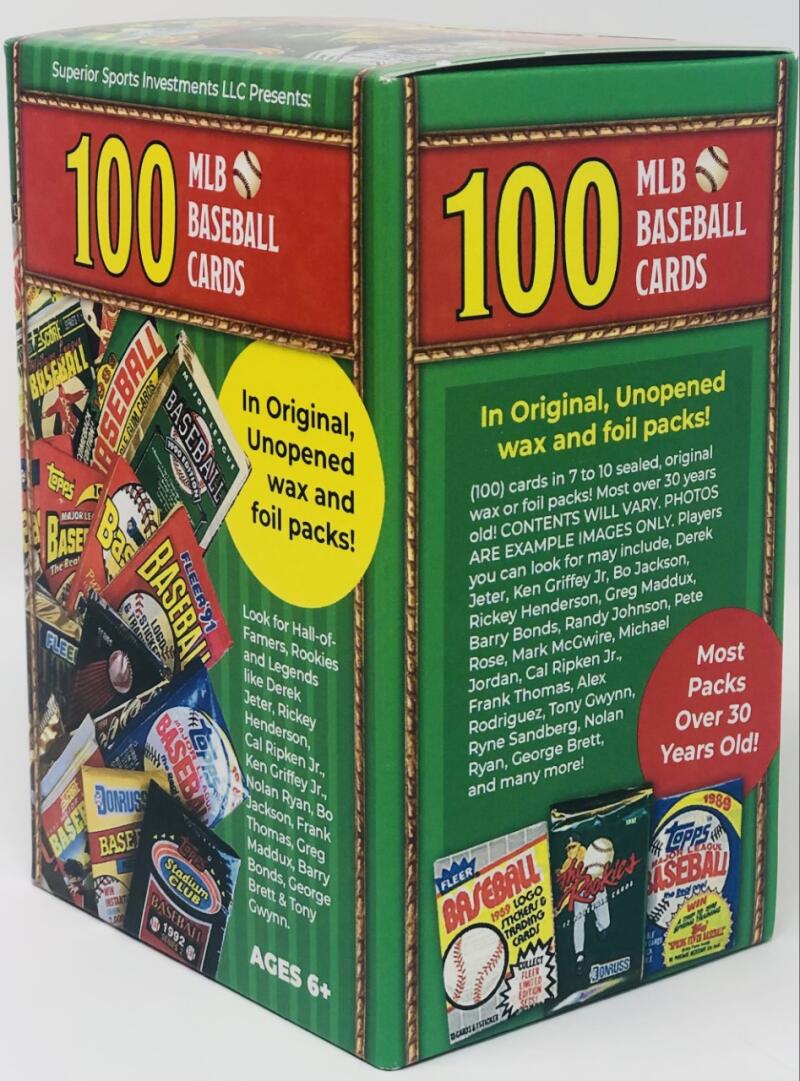 Superior Sports Investments LLC 100 MLB Baseball Cards in Original Unopened Wax and Foil Packs Blaster Box  Image 2