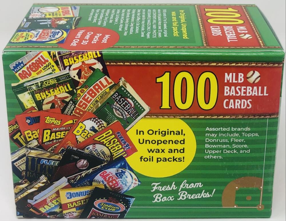 Superior Sports Investments LLC 100 MLB Baseball Cards in Original Unopened Wax and Foil Packs Blaster Box  Image 4