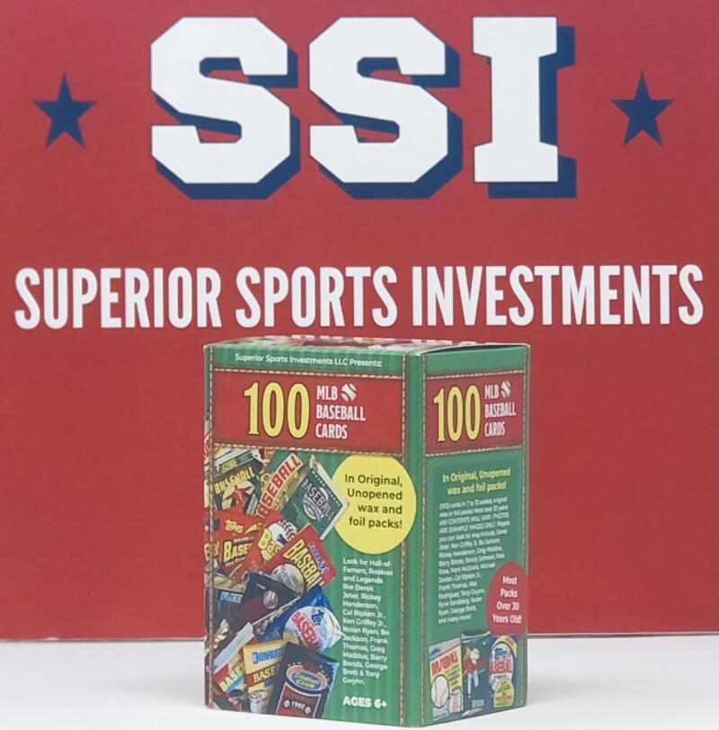 Superior Sports Investments LLC 100 MLB Baseball Cards in Original Unopened Wax and Foil Packs Blaster Box  Image 6