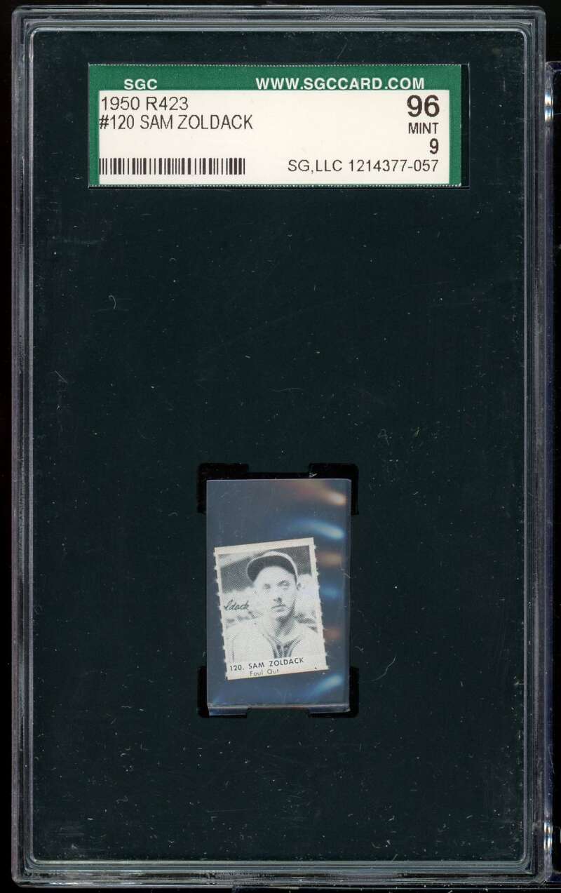 Sam Zoldack Card 1950 r423 #120 SGC 96 MINT 9 Image 1