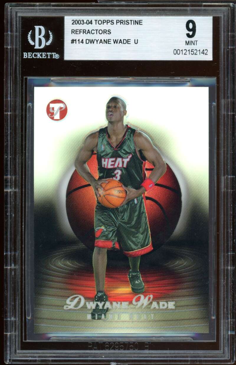 Dwyane Wade Rookie Card 2003 Topps Pristine Refractors #114 BGS 9 Image 1