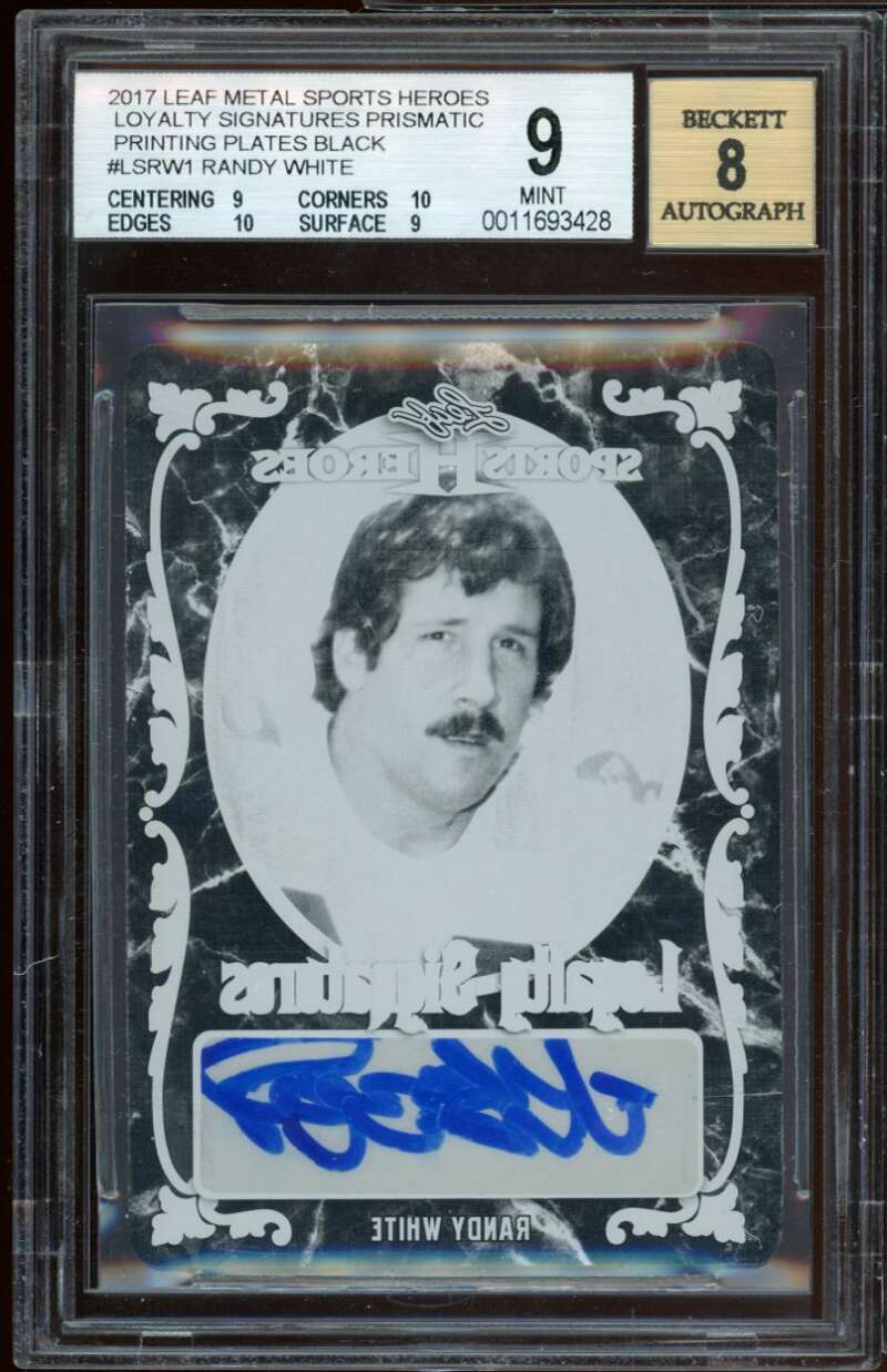 Randy White Autograph 2017 Leaf Metal Loyalty Signed Print Plate (1/1) #1 BGS 9 Image 1