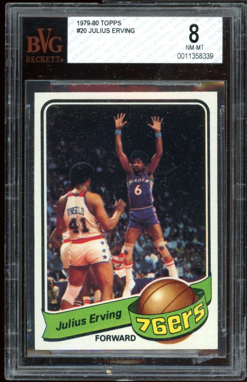 Julius Erving Card 1979-80 Topps #20 BGS BVG 8 Image 1