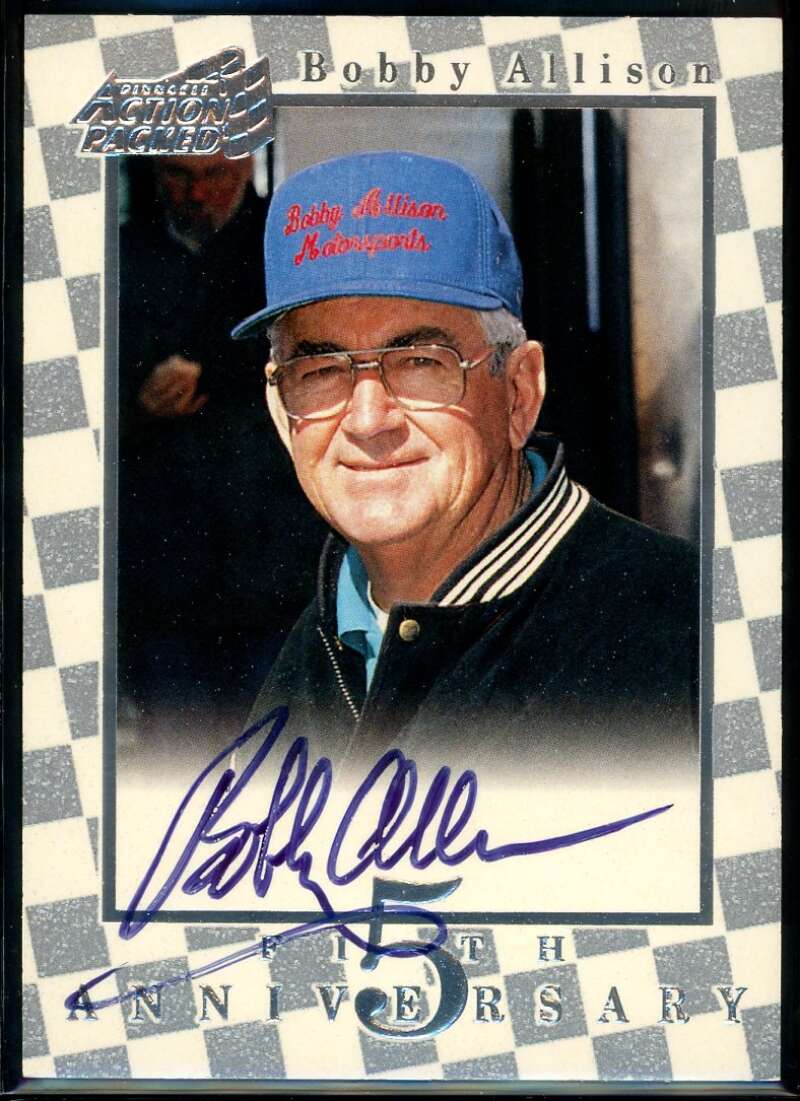 Bobby Allison Card 1997 Action Packed Fifth Anniversary Autographs #3 Signed JSA Image 1