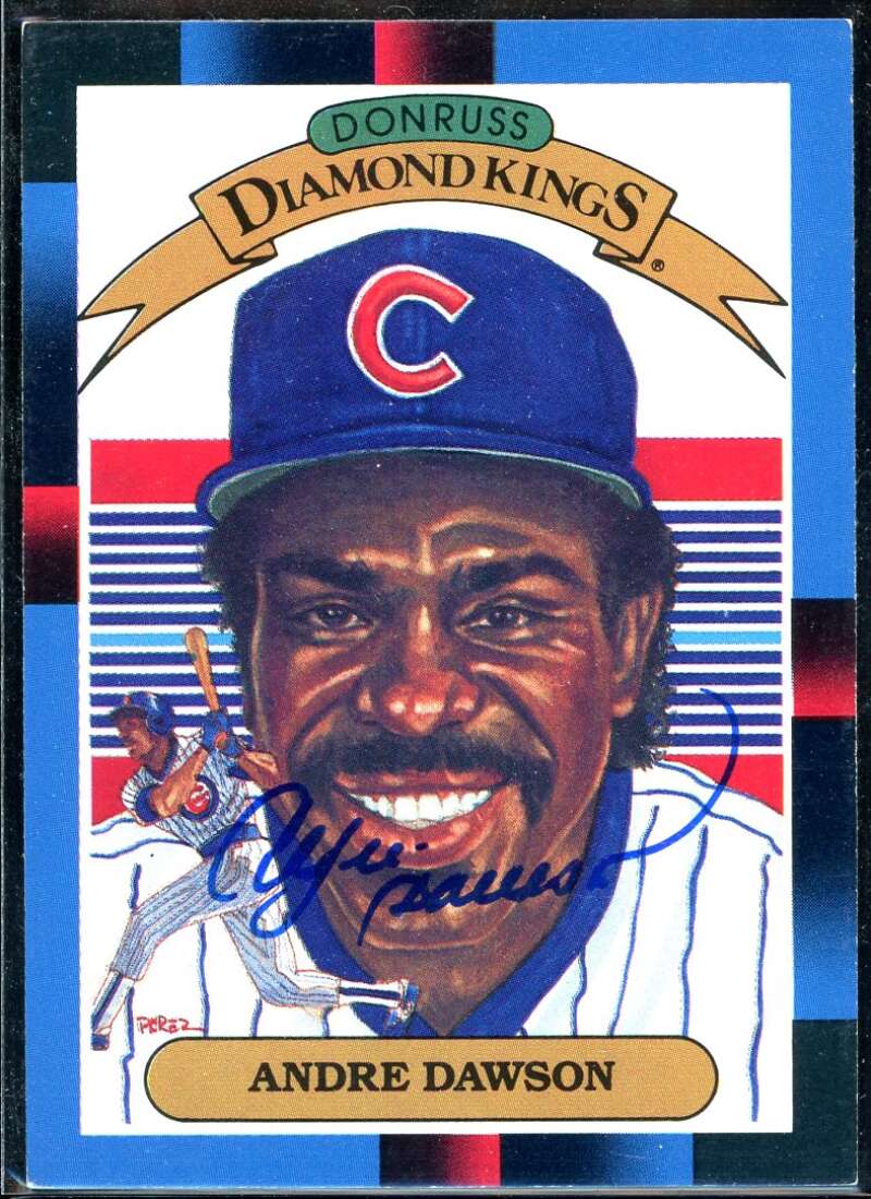 Andre Dawson DK Card 1988 Donruss #9 Signed COA JSA Image 1