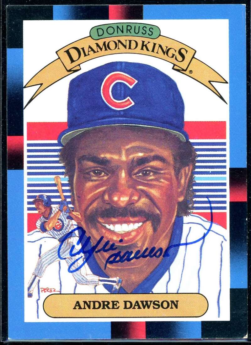 Andre Dawson DK Card 1988 Donruss #9 Signed COA JSA Image 1