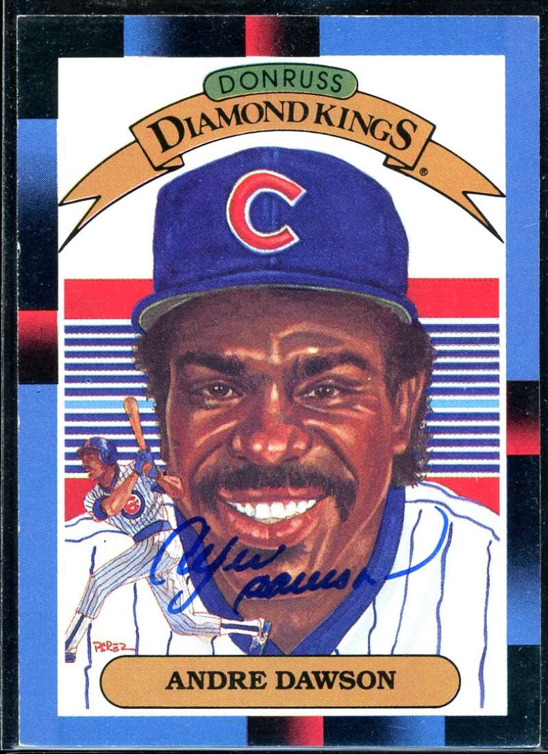 Andre Dawson DK Card 1988 Donruss #9 Signed COA JSA Image 1