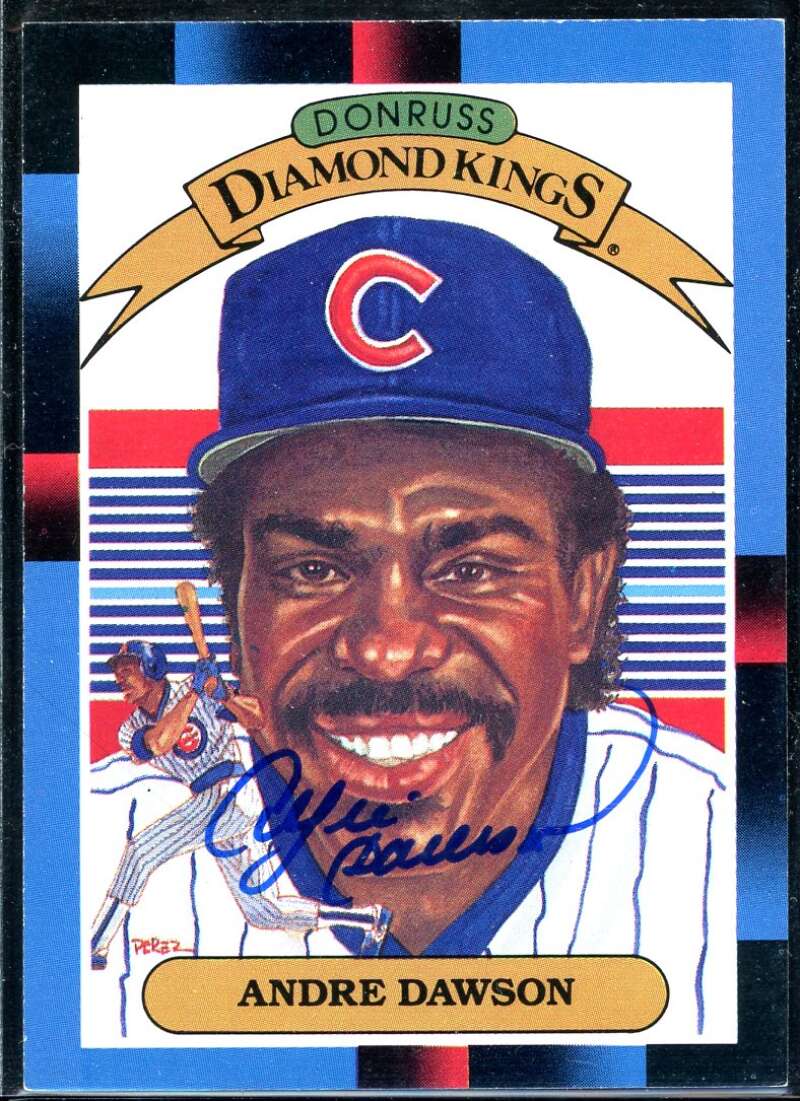 Andre Dawson DK Card 1988 Donruss #9 Signed COA JSA Image 1