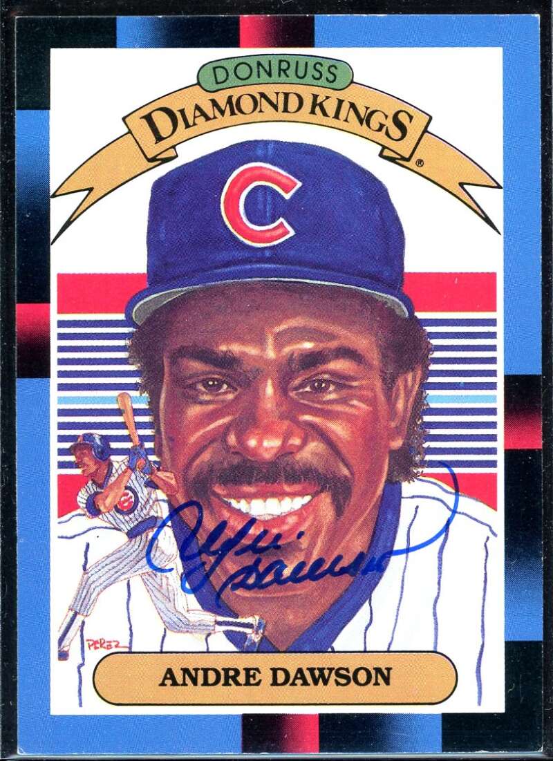 Andre Dawson DK Card 1988 Donruss #9 Signed COA JSA Image 1