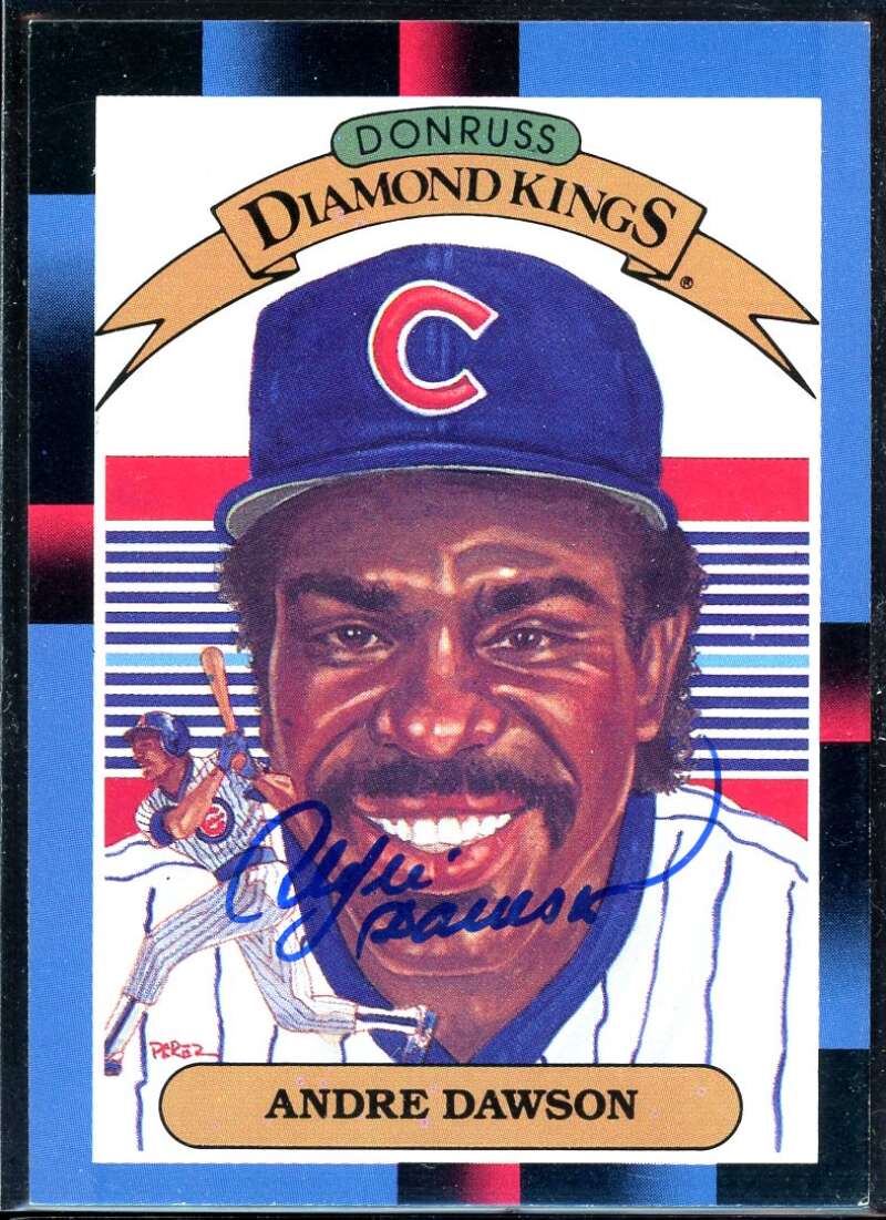 Andre Dawson DK Card 1988 Donruss #9 Signed COA JSA Image 1