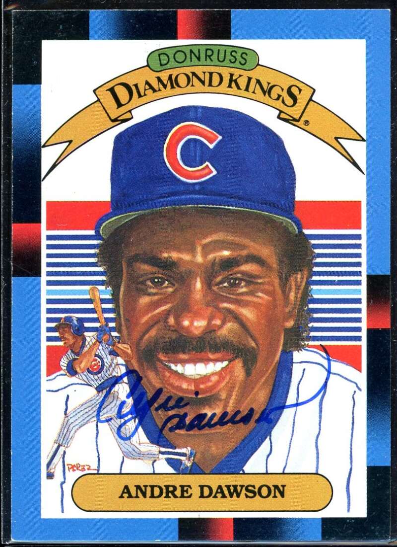 Andre Dawson DK Card 1988 Donruss #9 Signed COA JSA Image 1