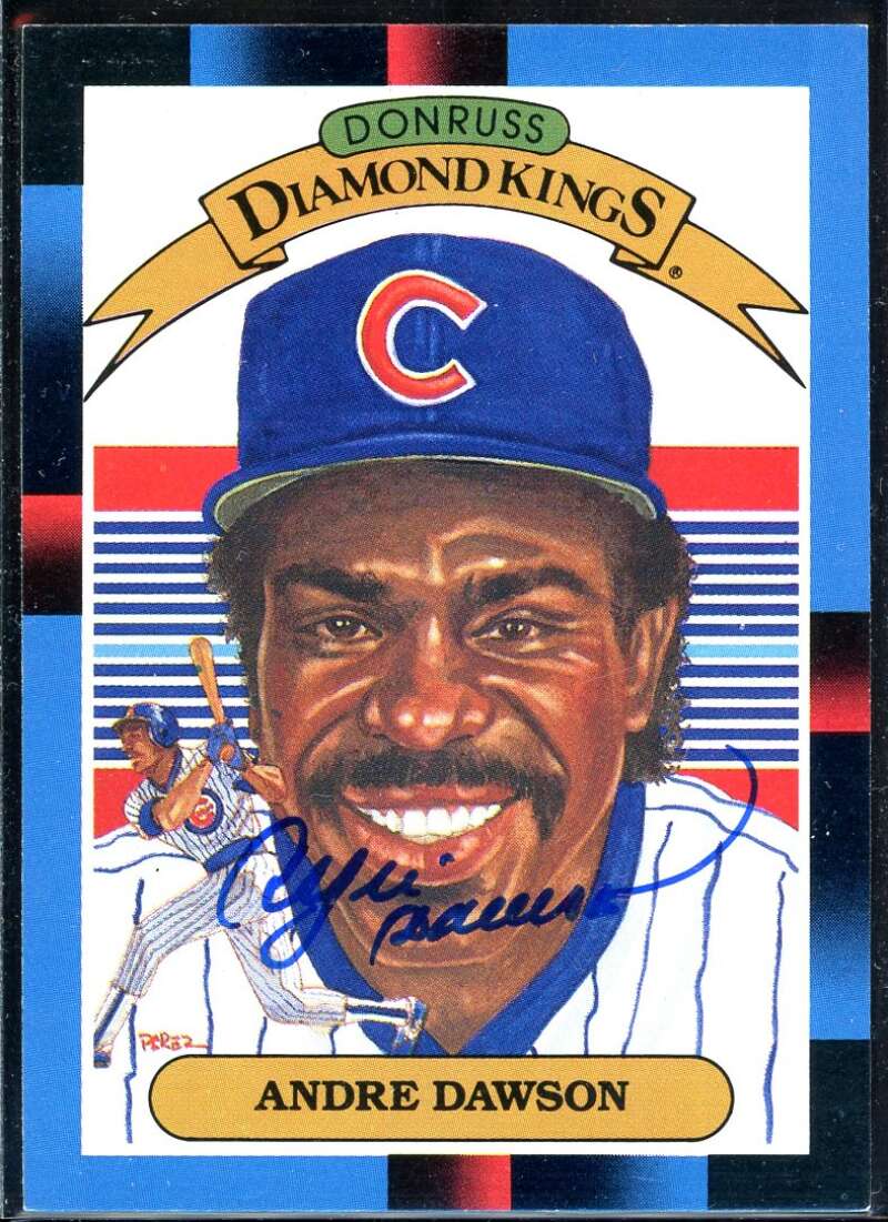 Andre Dawson DK Card 1988 Donruss #9 Signed COA JSA Image 1