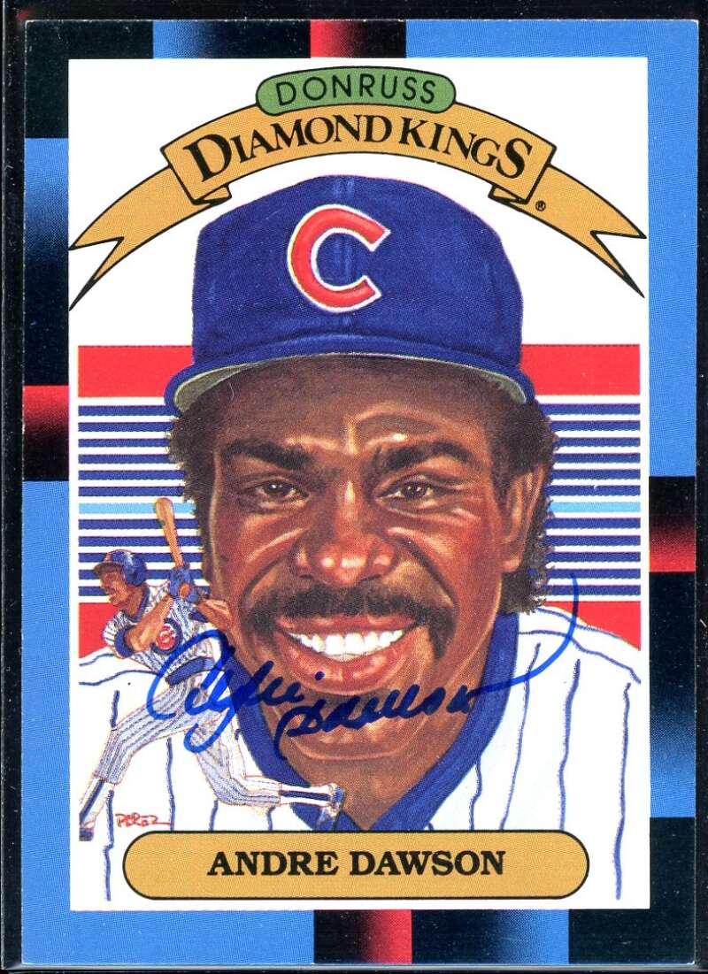 Andre Dawson DK Card 1988 Donruss #9 Signed COA JSA Image 1