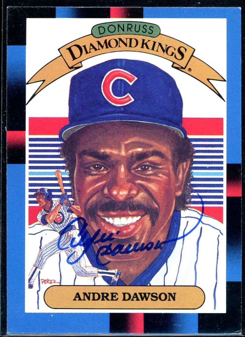 Andre Dawson DK Card 1988 Donruss #9 Signed COA JSA Image 1