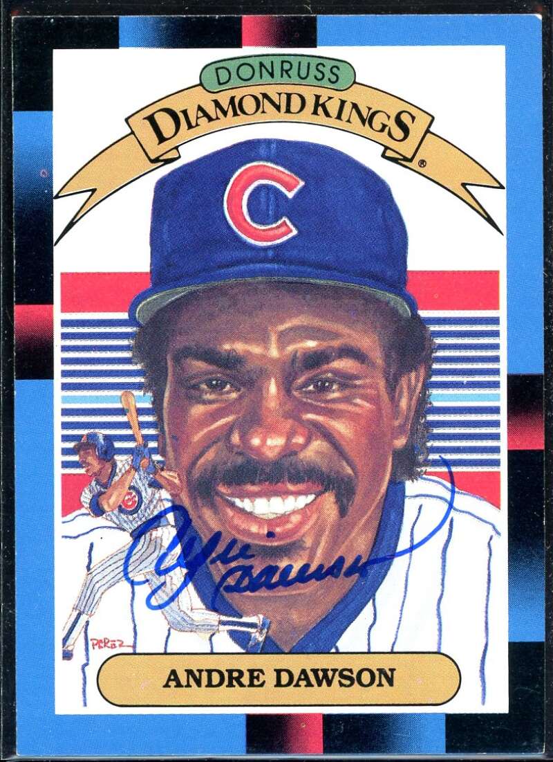 Andre Dawson DK Card 1988 Donruss #9 Signed COA JSA Image 1