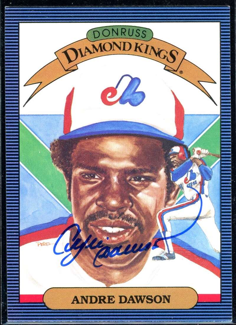 Andre Dawson DK Card 1986 Donruss #25 Signed COA JSA Image 1