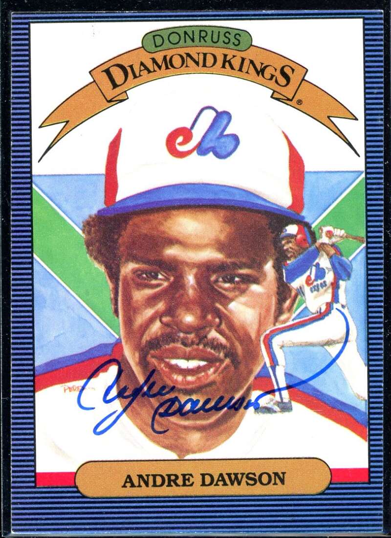 Andre Dawson DK Card 1986 Donruss #25 Signed COA JSA Image 1