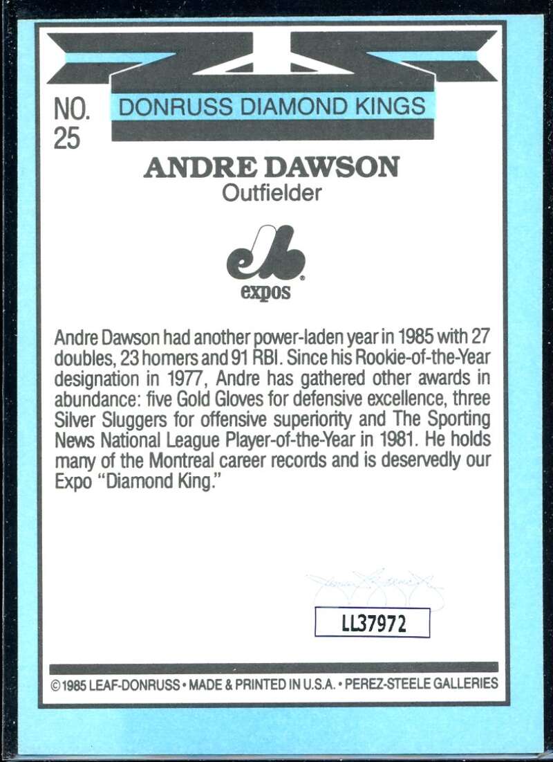 ANDRE DAWSON SIGNED OFFICIAL GOLD GLOVE LOGO BASEBALL - JSA