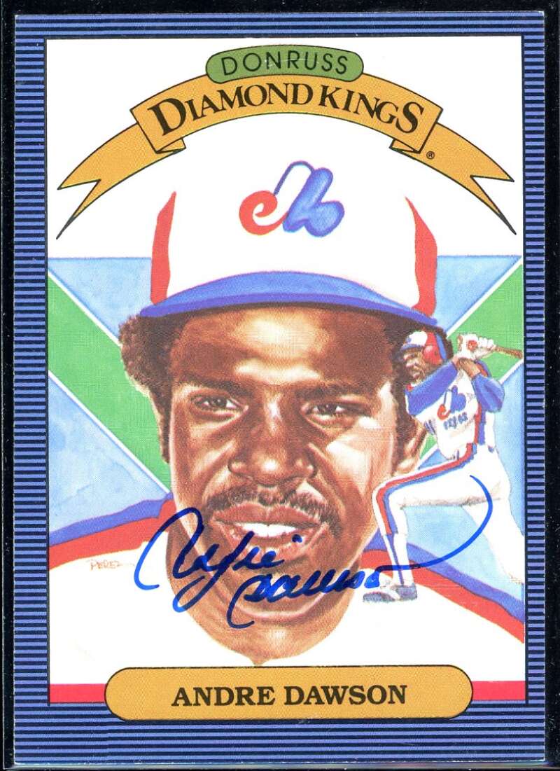 Andre Dawson DK Card 1986 Donruss #25 Signed COA JSA Image 1