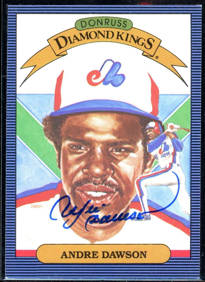 Andre Dawson DK Card 1986 Donruss #25 Signed COA JSA Image 1