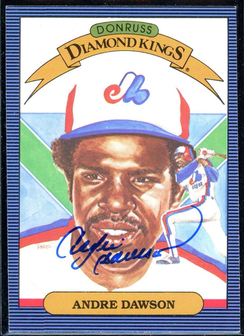 Andre Dawson DK Card 1986 Donruss #25 Signed COA JSA Image 1