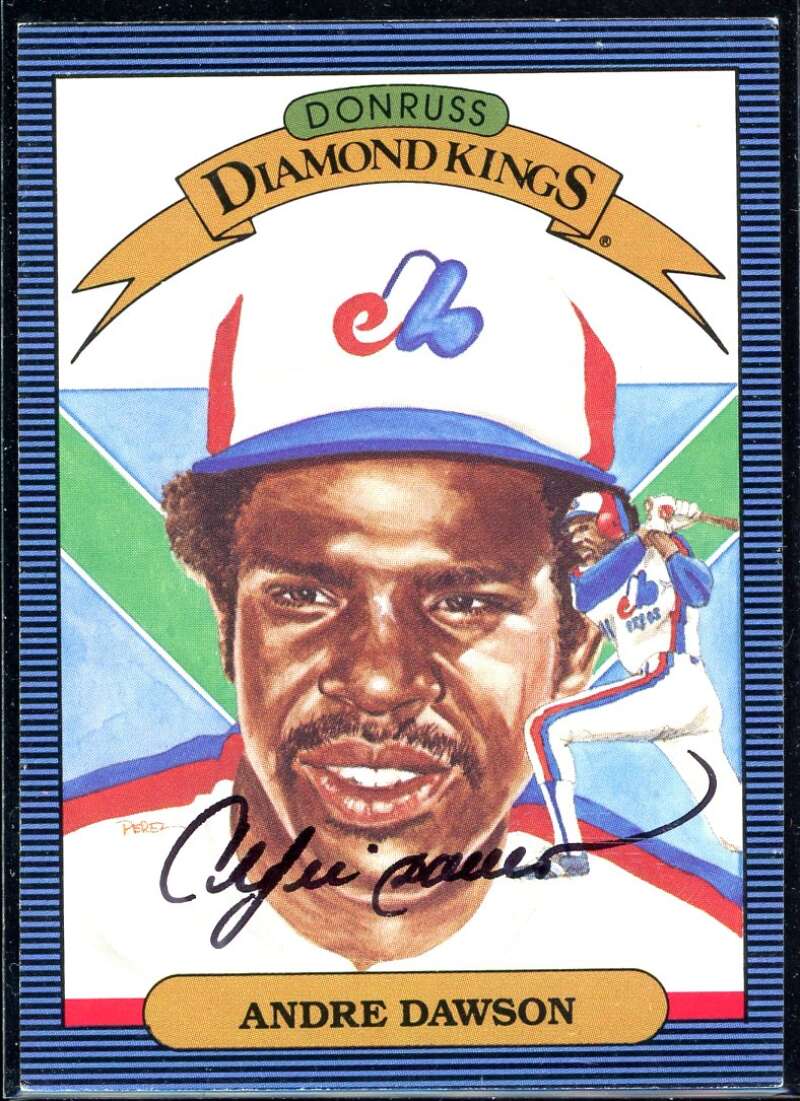 Andre Dawson DK Card 1986 Donruss #25 Signed COA JSA Image 1