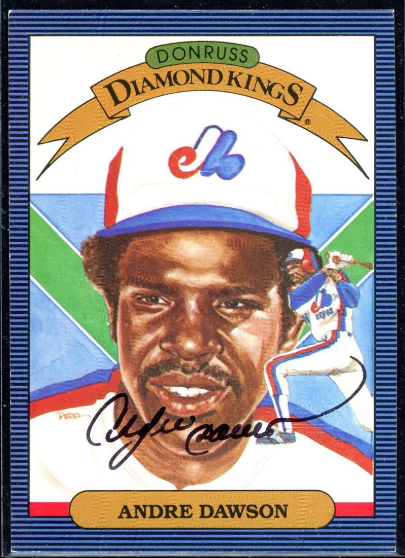 Andre Dawson DK Card 1986 Donruss #25 Signed COA JSA Image 1