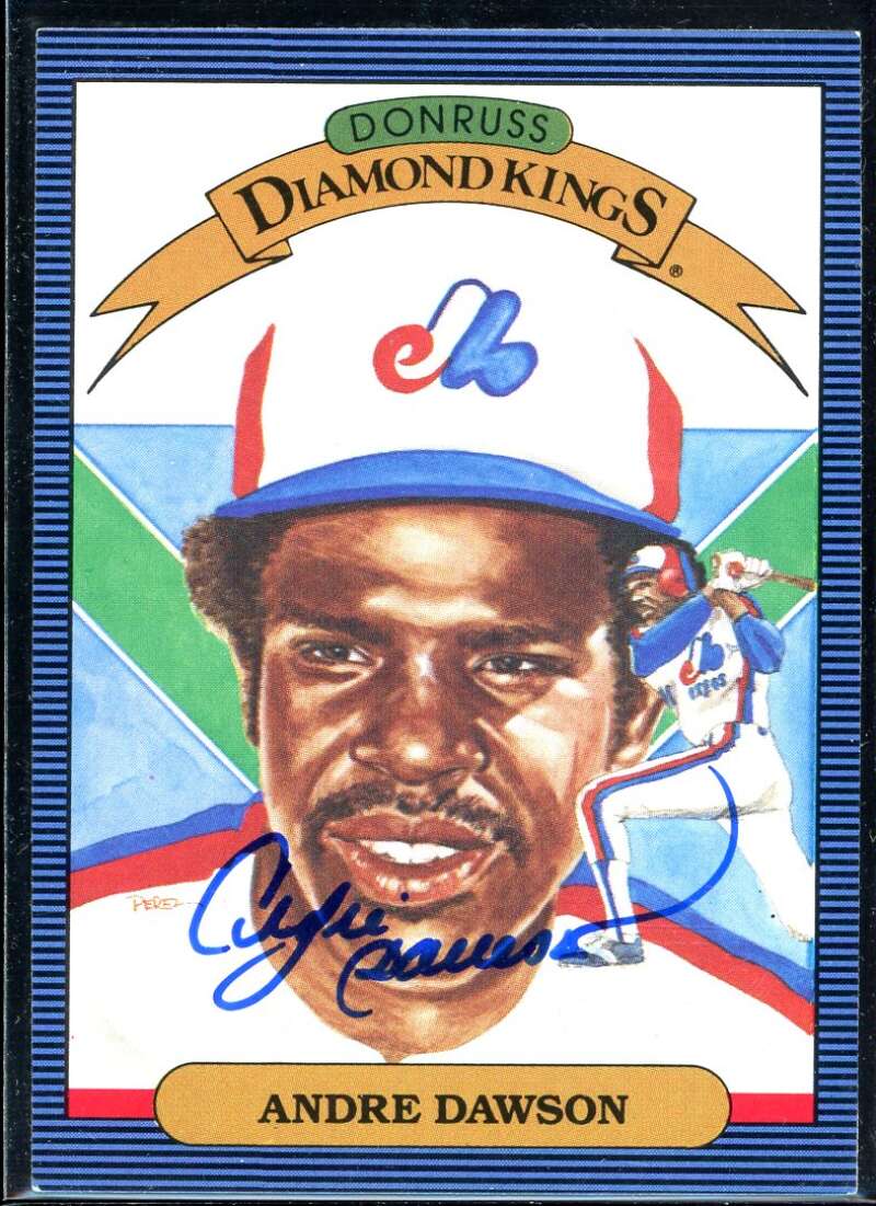 Andre Dawson DK Card 1986 Donruss #25 Signed COA JSA Image 1